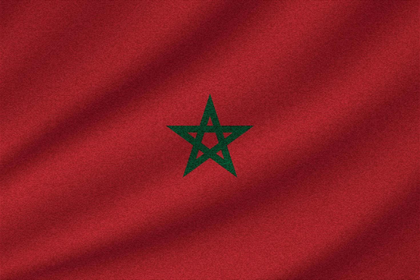 bandera nacional de marruecos vector