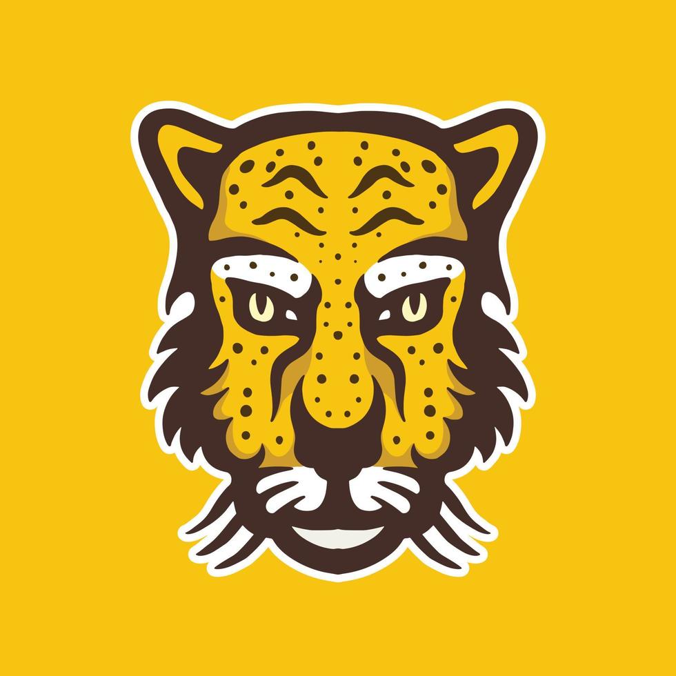 Cheetah head character mascot vector