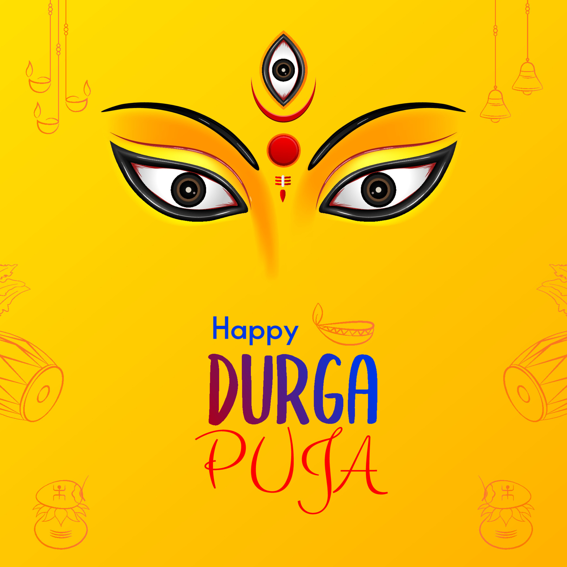 Happy Durga Puja Creative Social Media Post Template Design 11159079 happy-durga-puja-creative-social-media-post-template-design-11159079