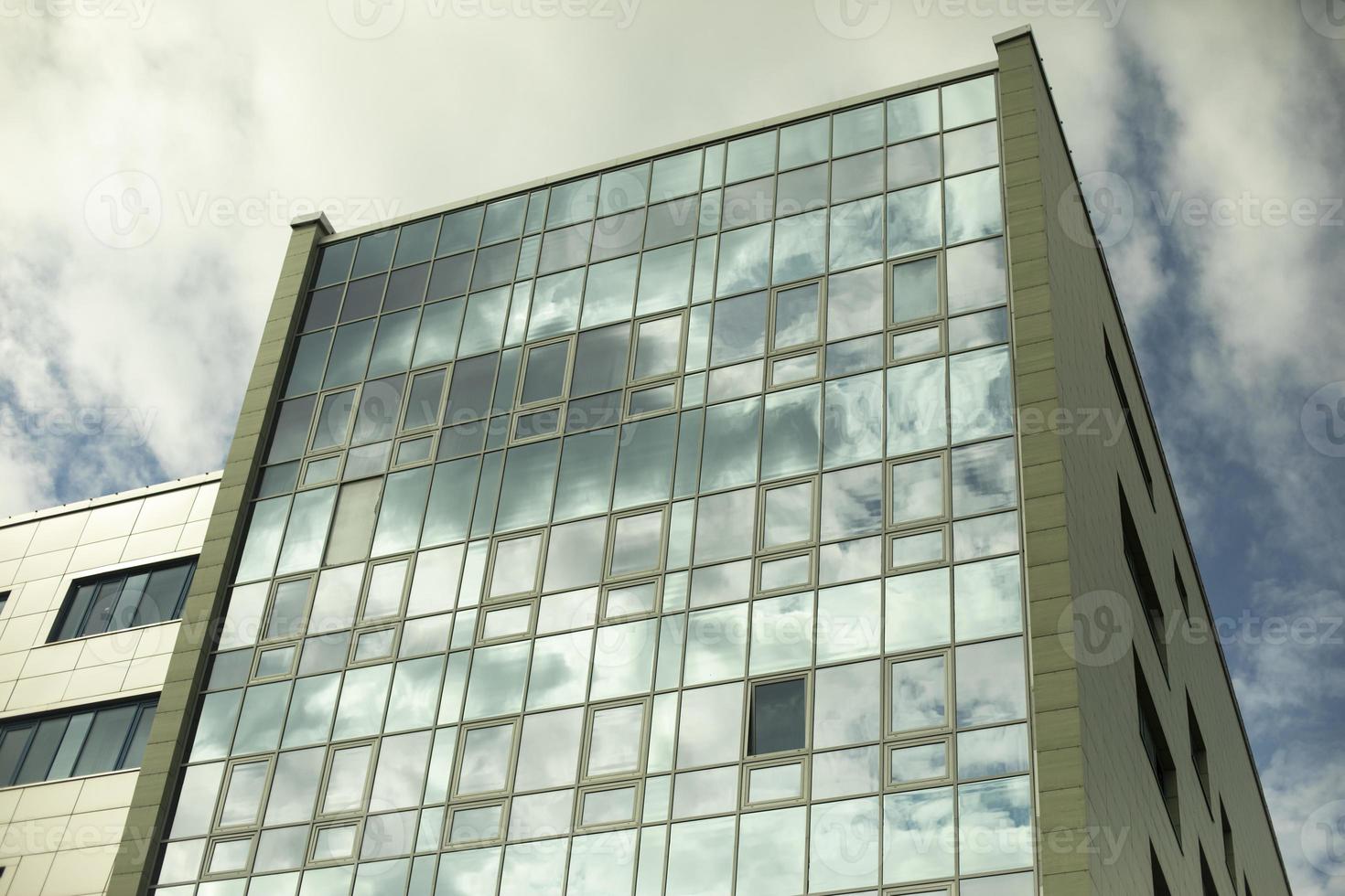 Mirror glazing of building. Office house. Modern architecture. photo