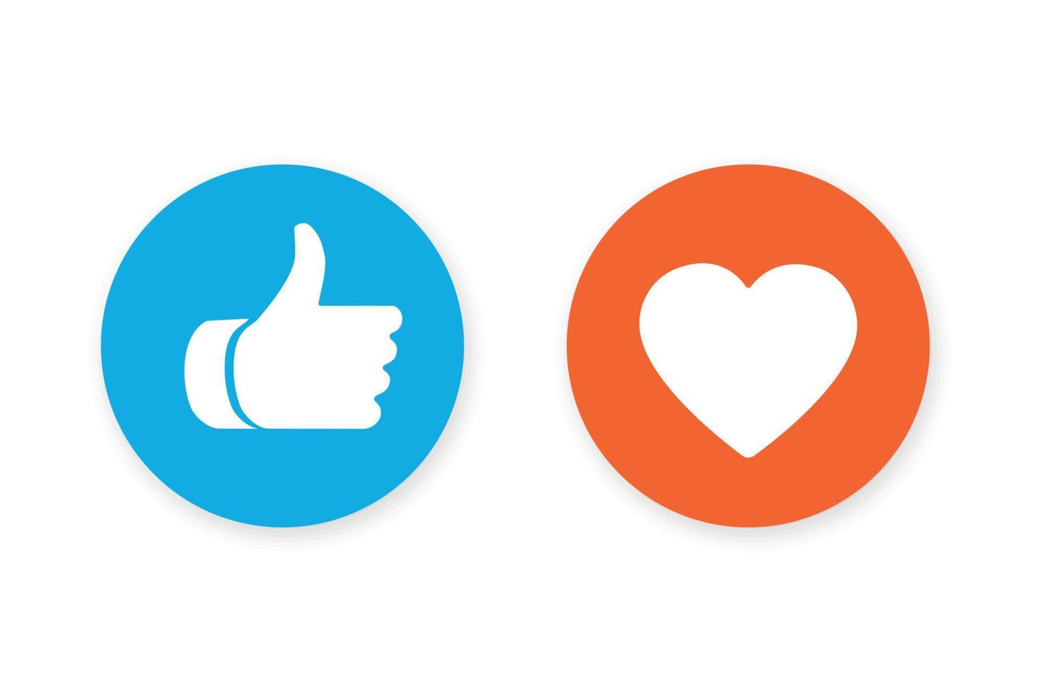 Thumbs up and heart icon vector