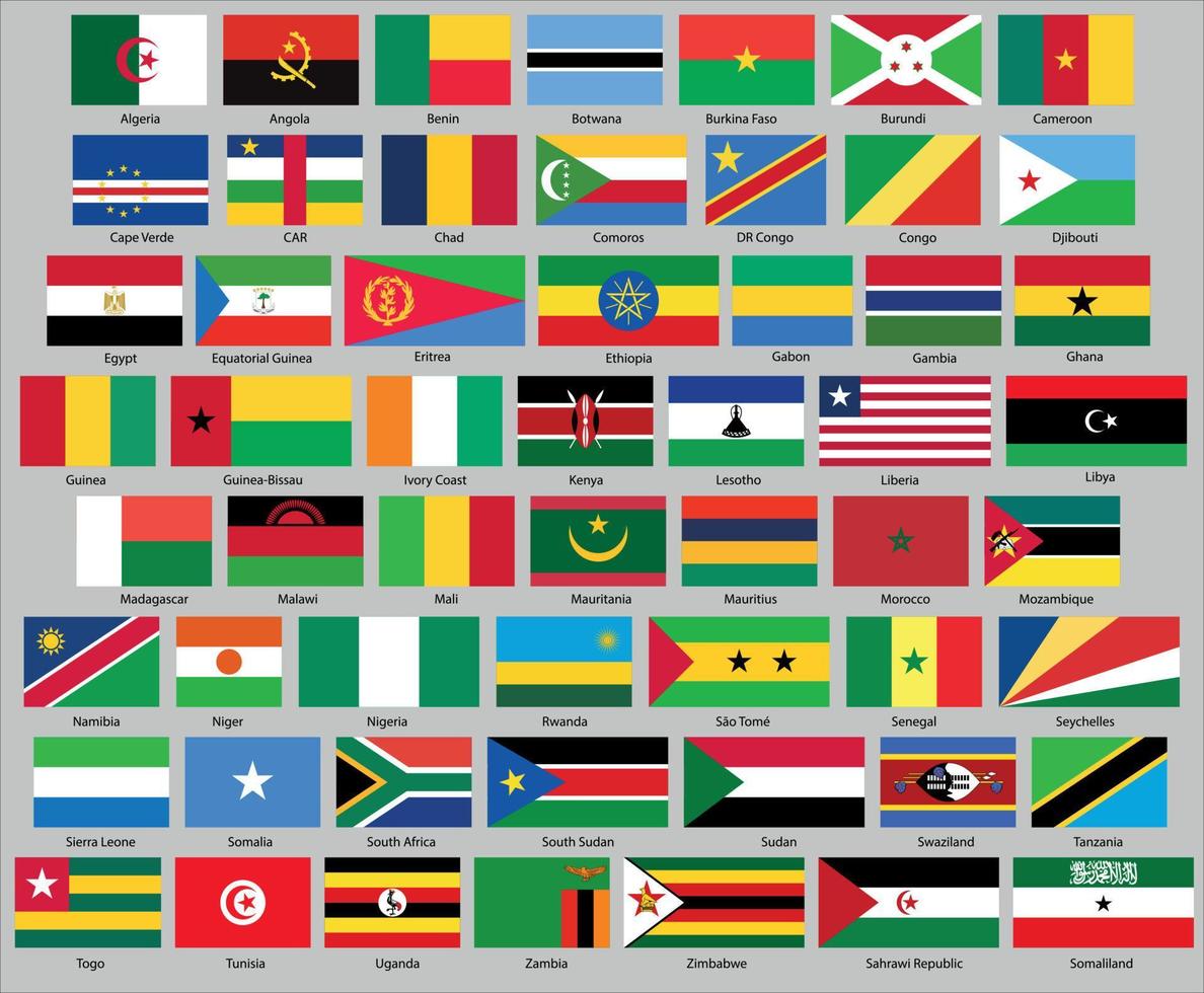 Premium Vector  Set of flags of different regions countries in flat style