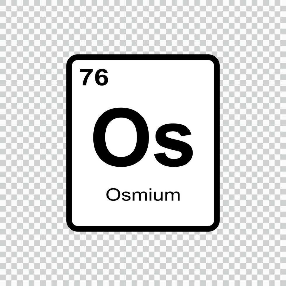 chemical element Osmium . Vector illustration