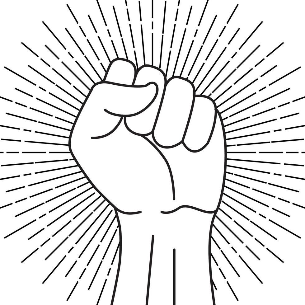 protest symbol. Power sign vector