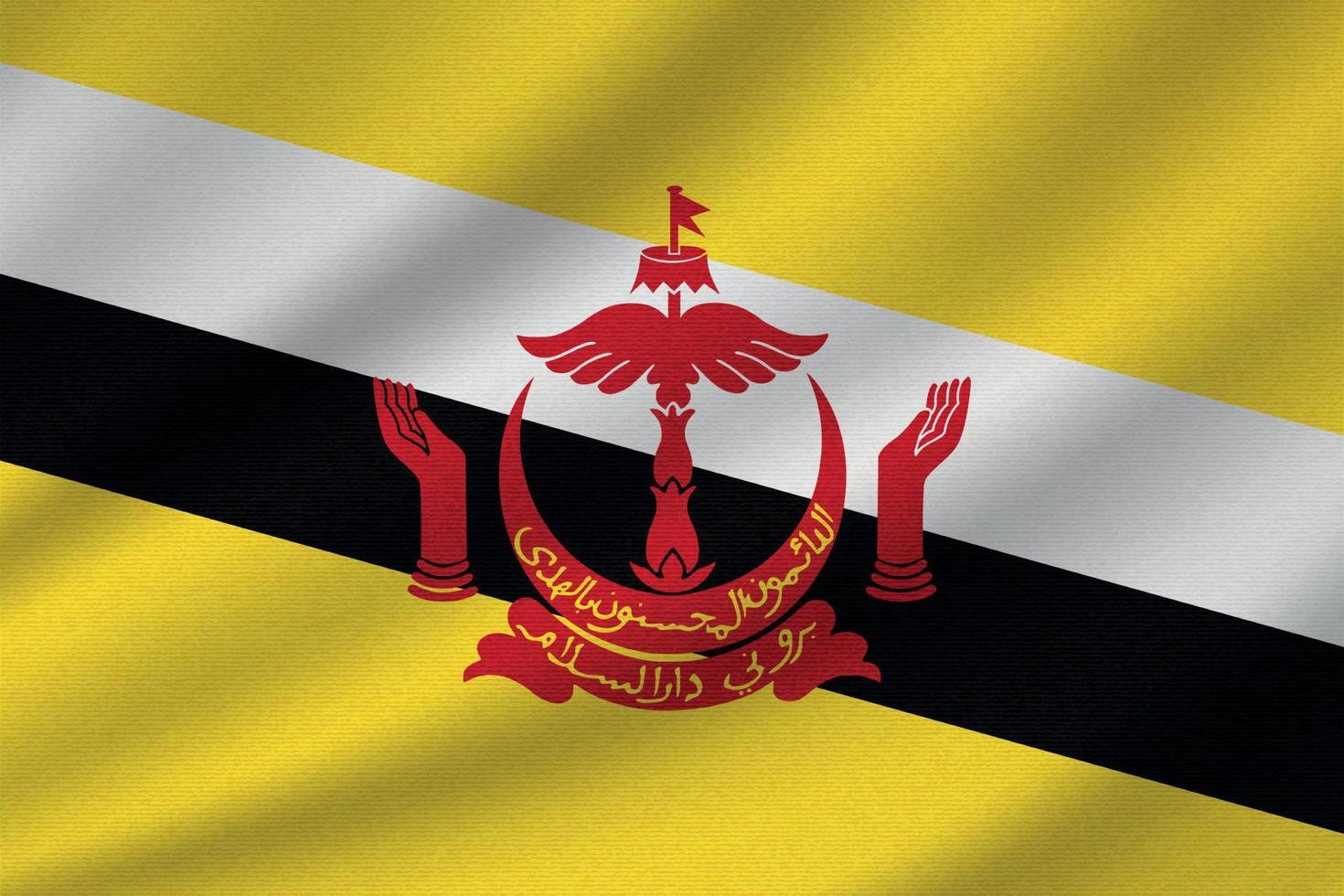 bandera nacional de brunei vector