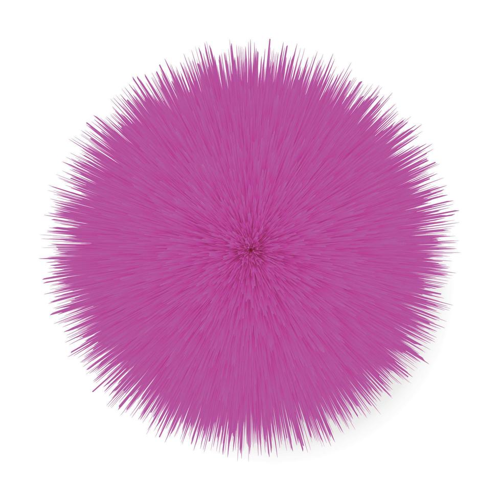 Fluffy  Hair Ball . Vector