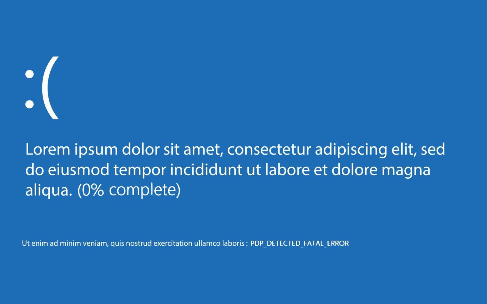 Blue Screen of Death vector