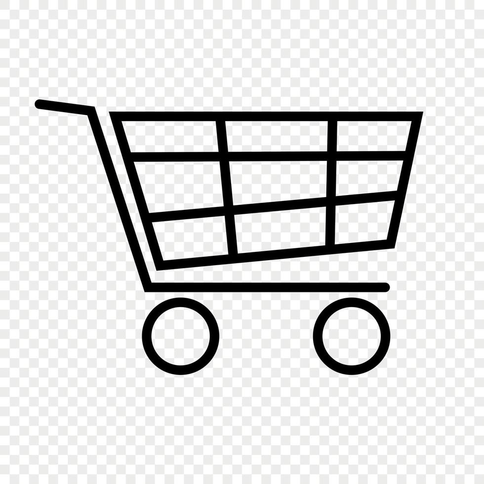 Ilustración de vector de icono de carrito de compras
