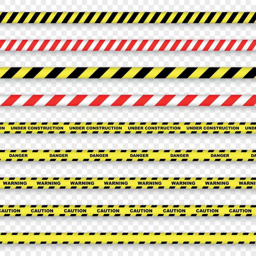 Caution and danger stripe vector