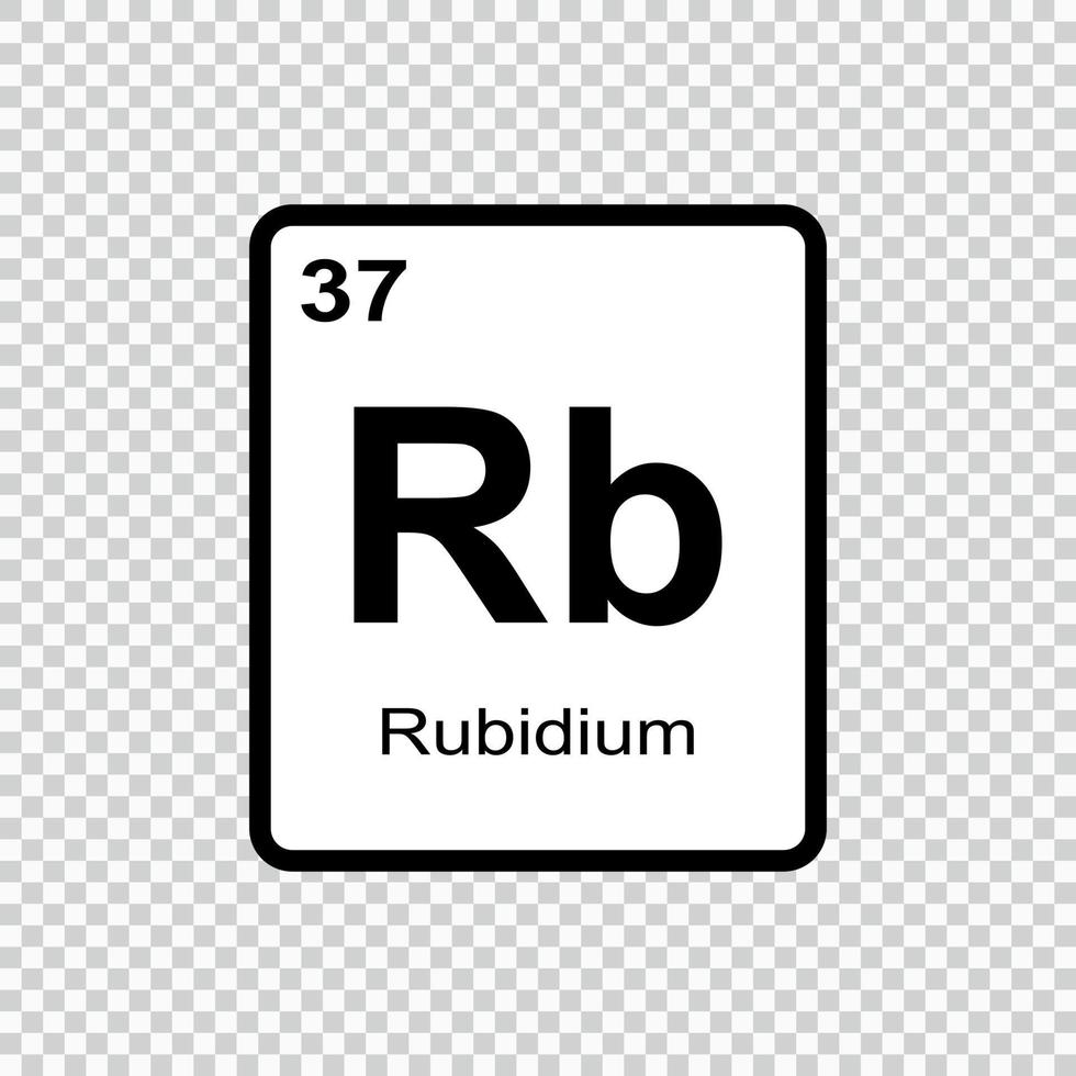 chemical element Rubidium . Vector illustration
