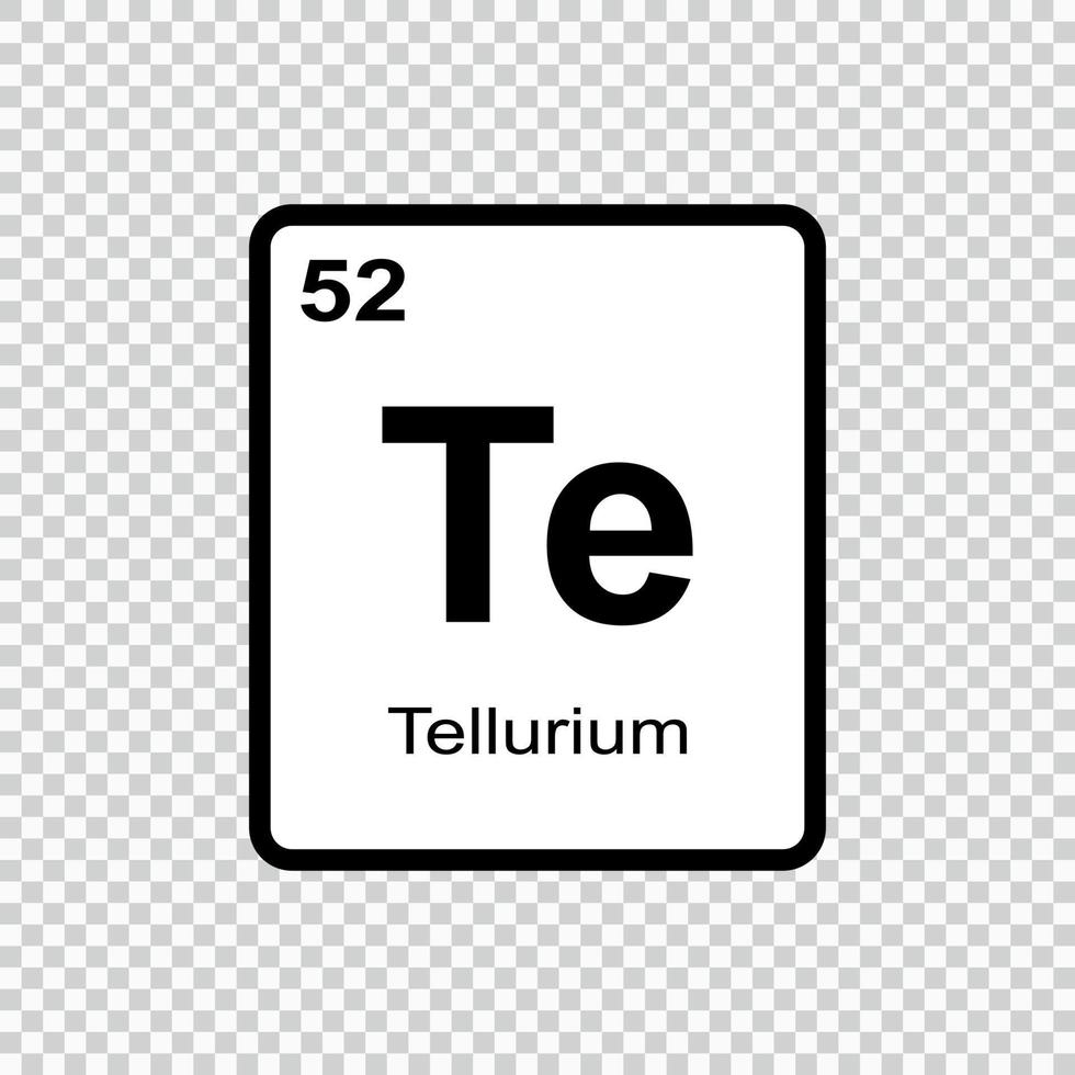 chemical element Tellurium . Vector illustration