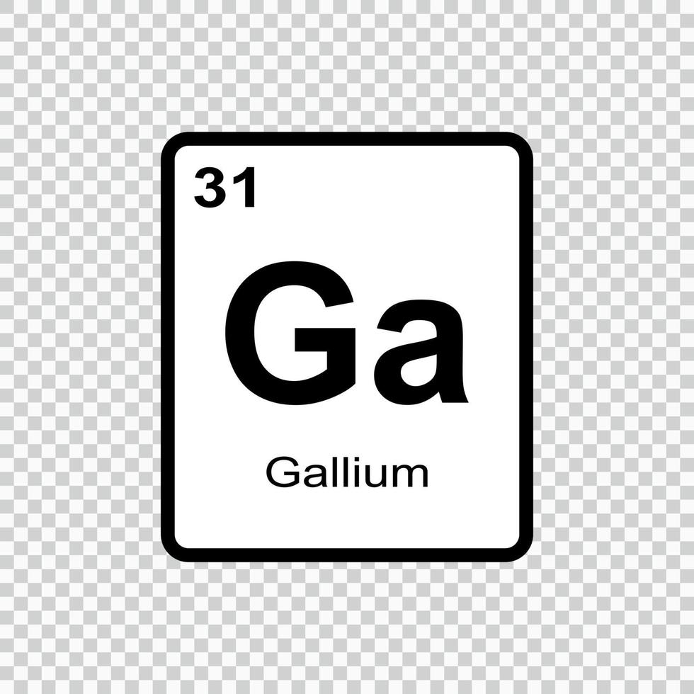 chemical element Gallium . Vector illustration