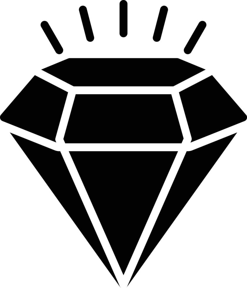 Daimond Glyph Icon vector