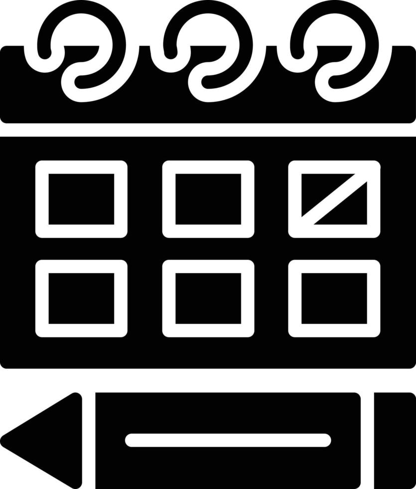 Schedule Glyph Icon vector