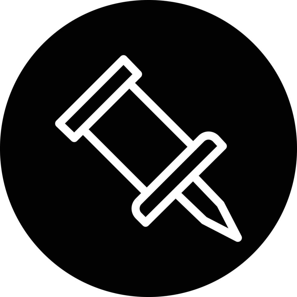 Pin Glyph Icon vector