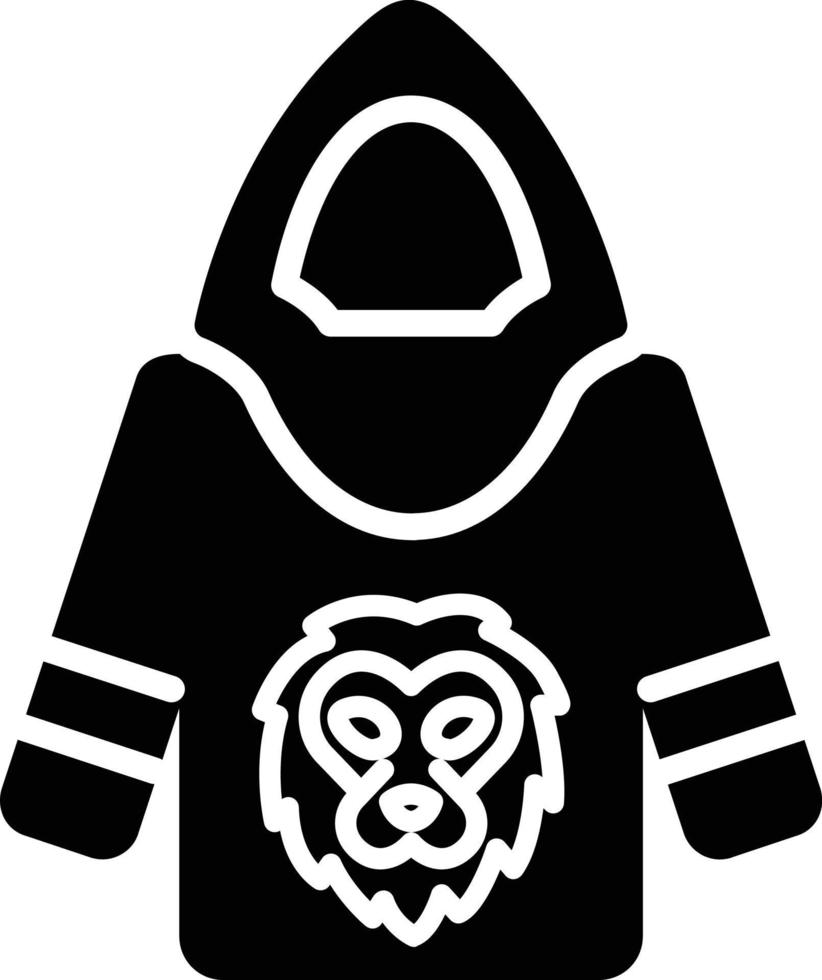 Hoodie Glyph Icon vector