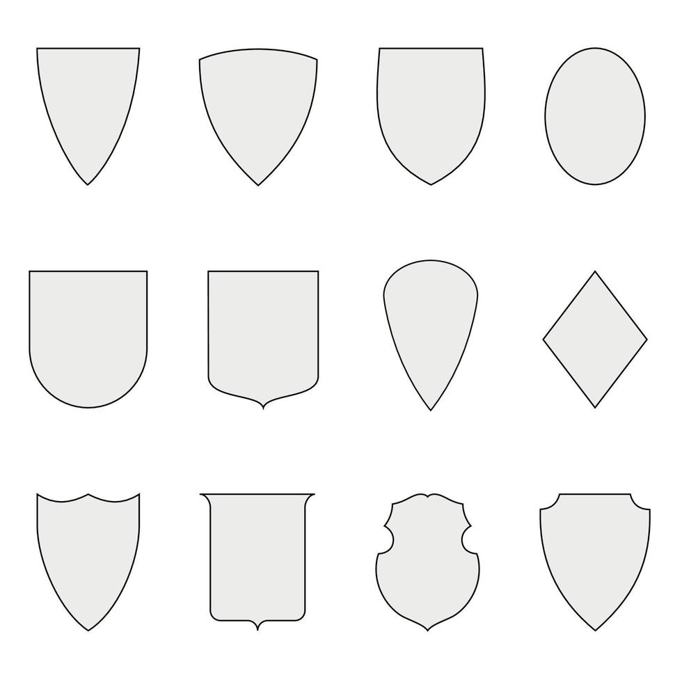 Set of shield . Vector