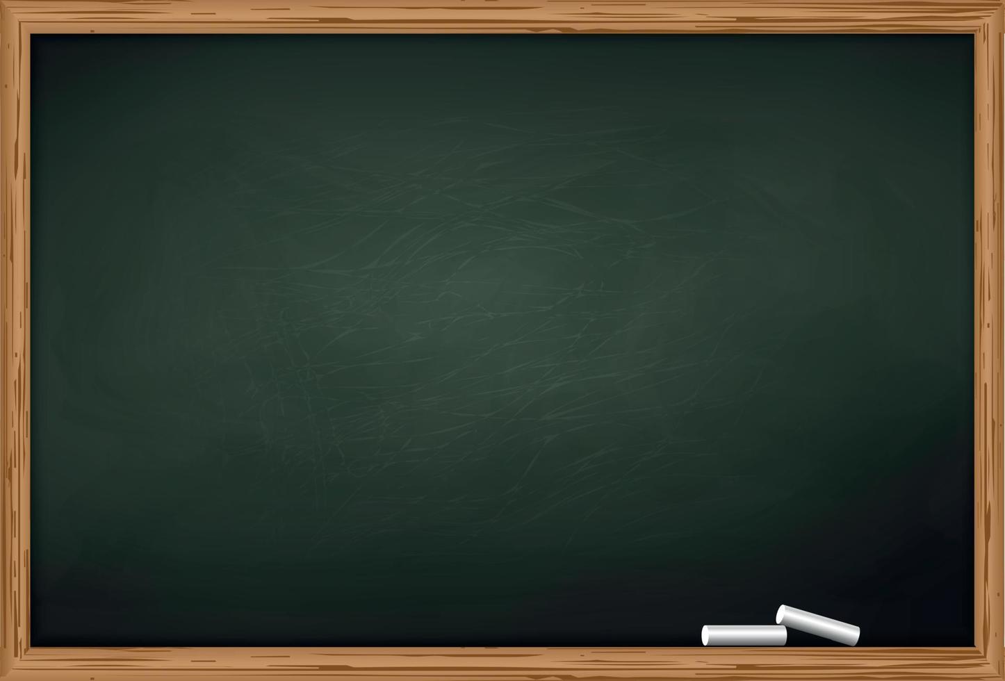 illustration of blackboard with two pieces of chalk vector