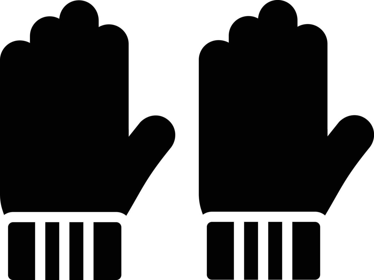 icono de glifo de guantes vector