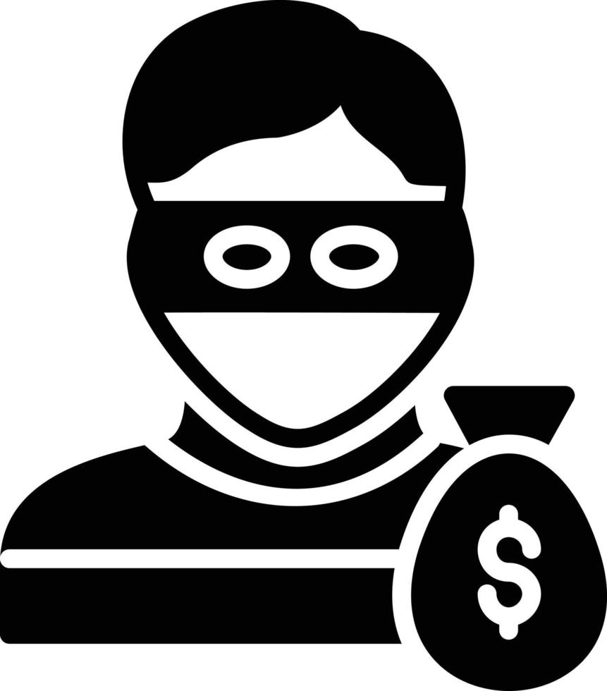 Robbery Glyph Icon vector