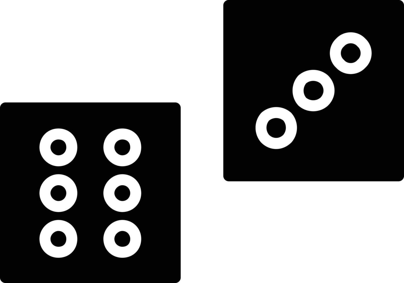 Dice Glyph Icon vector