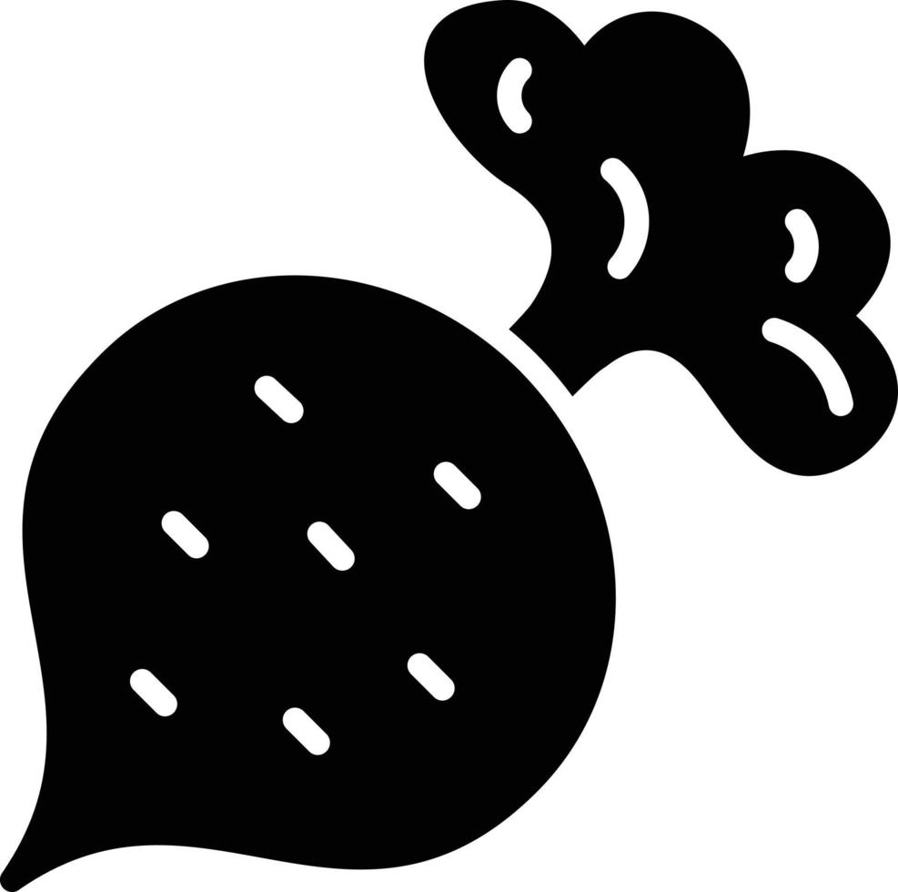 Radish Glyph Icon vector