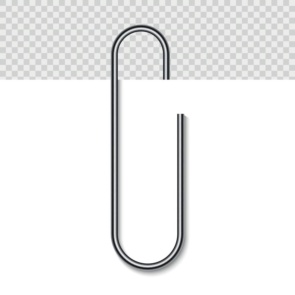 Paper clip on paper vector