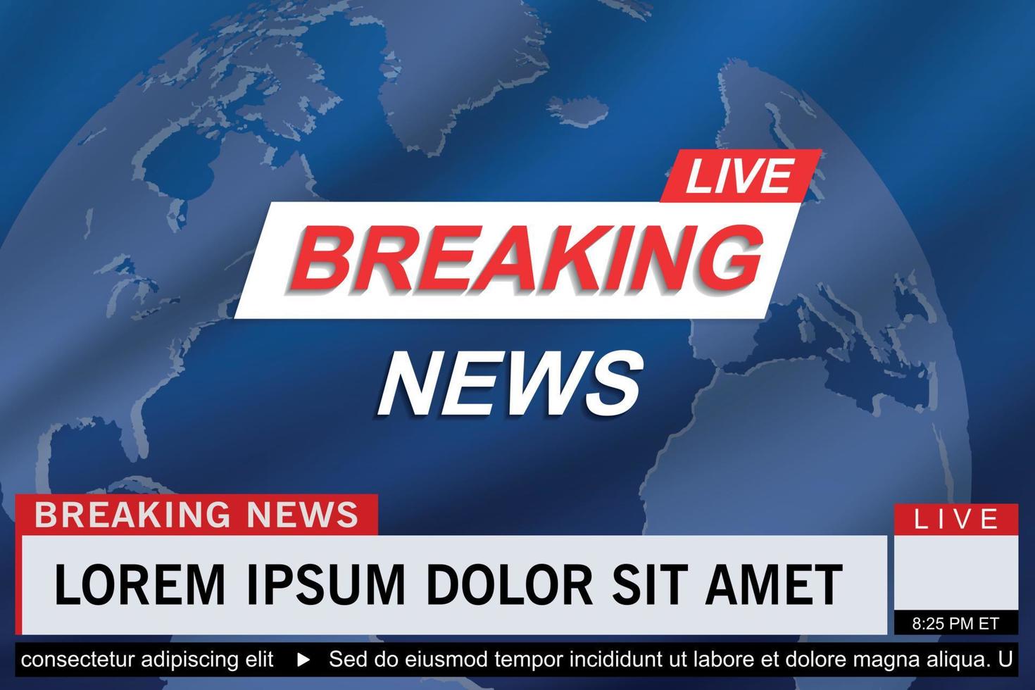 Breaking news live vector