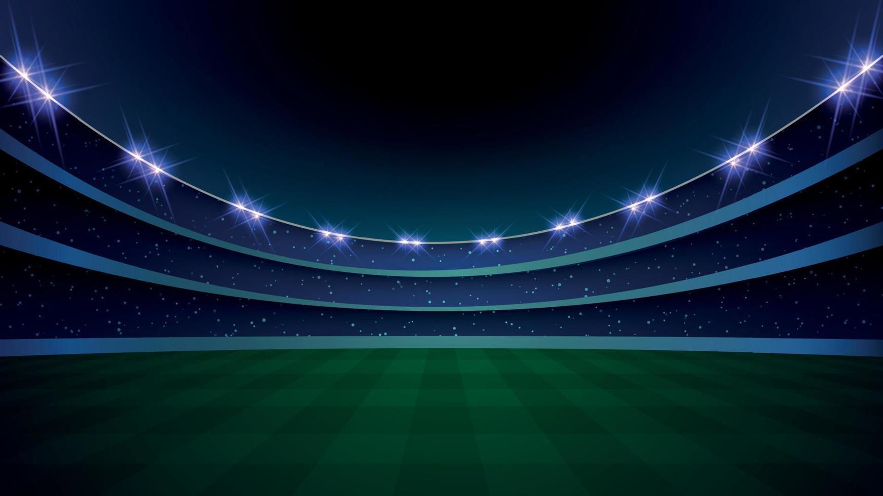 estadio con iluminacion, vector