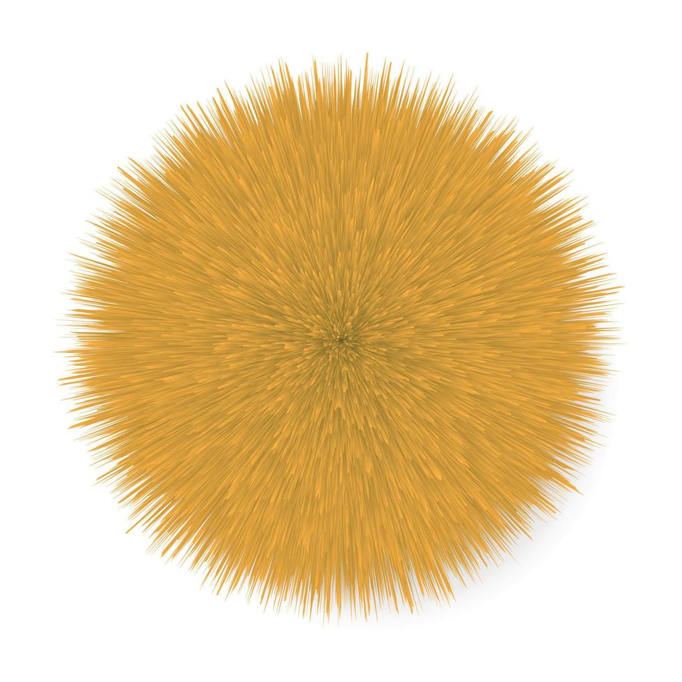 Fluffy  Hair Ball . Vector