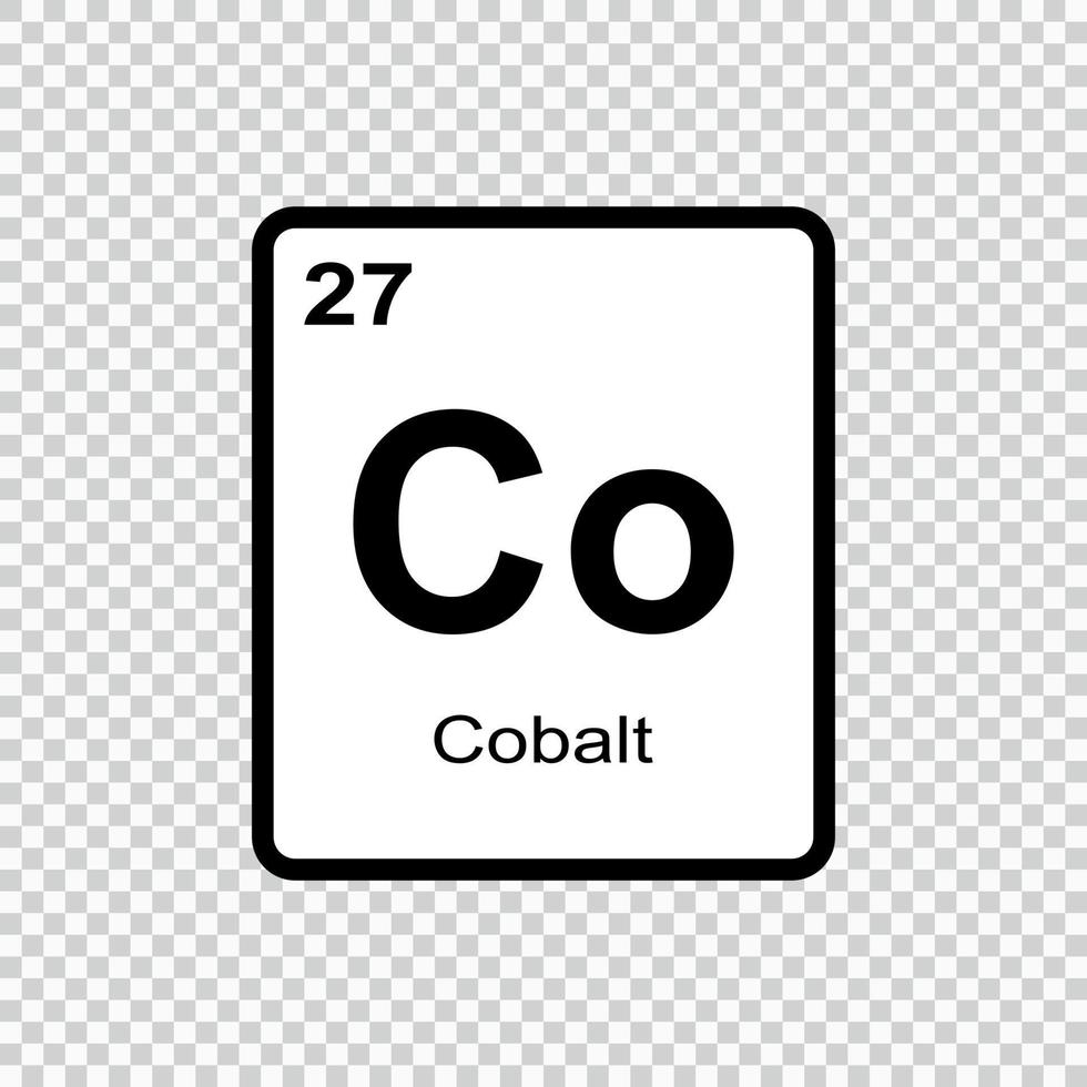 chemical element Cobalt . Vector illustration