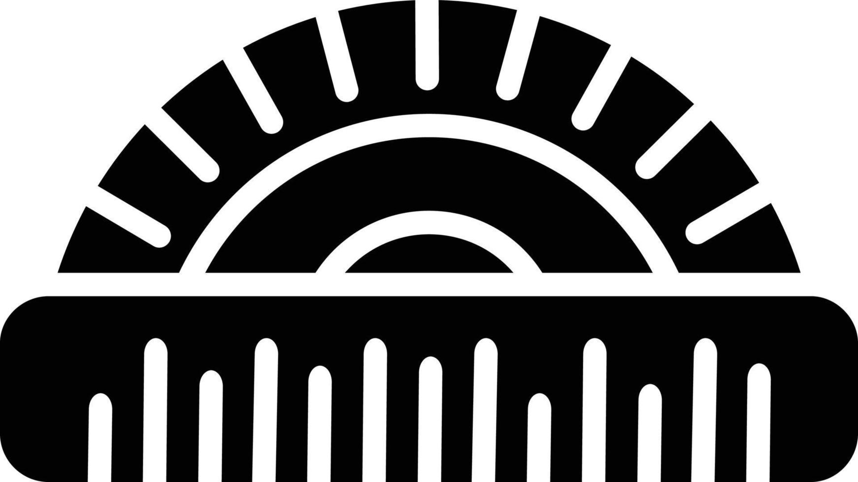 Protractor Glyph Icon vector