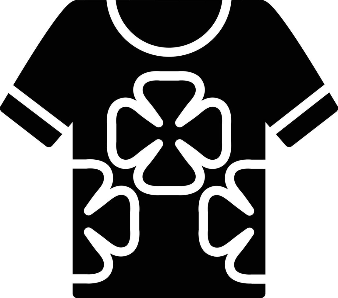 icono de glifo de camisa hawaiana vector