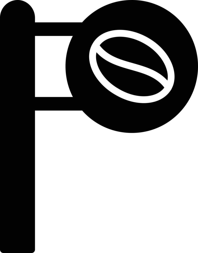 Signboard Glyph Icon vector