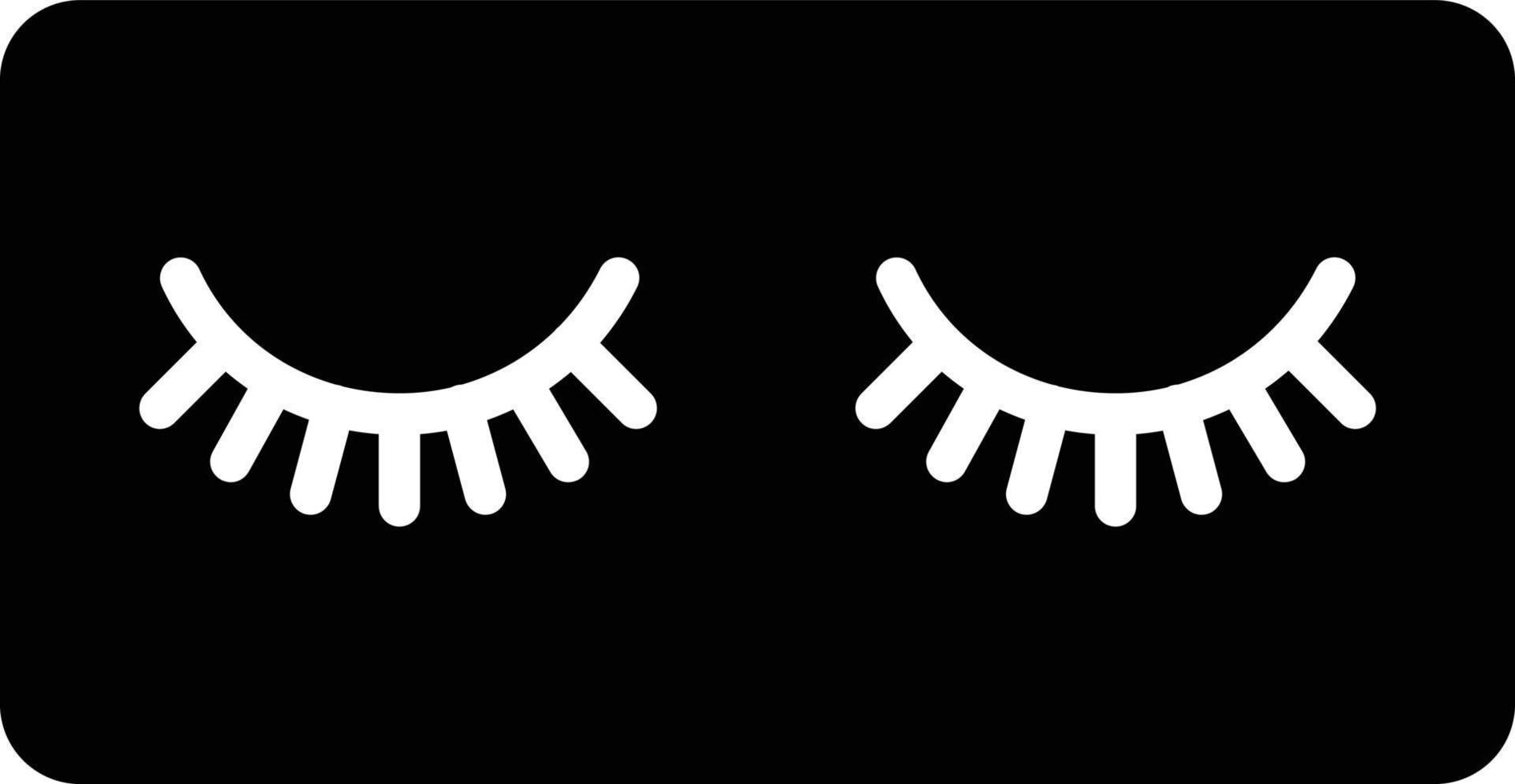 Eyelashes Glyph Icon vector