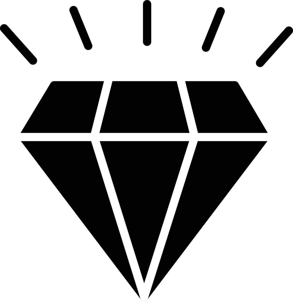 Diamond Glyph Icon vector
