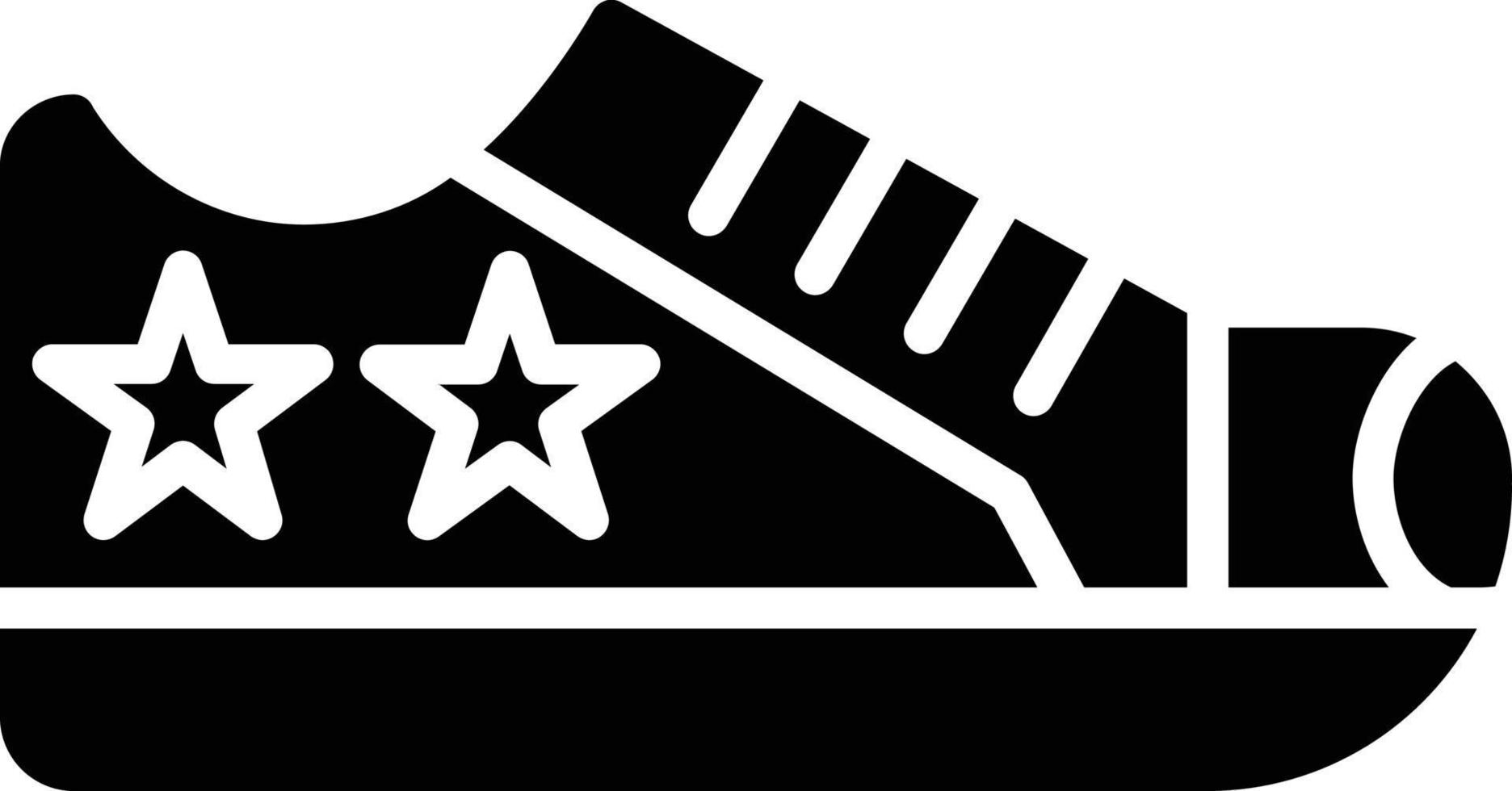 icono de glifo de zapatillas vector