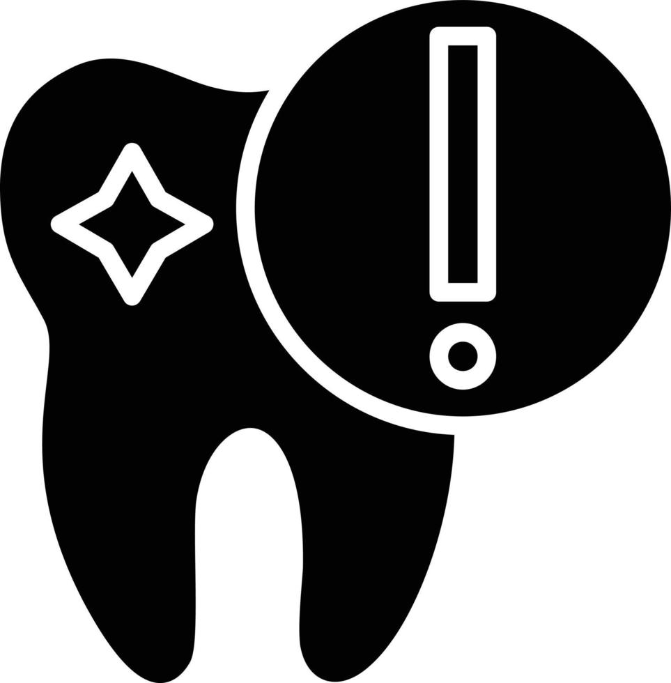 Tooth Problem Glyph Icon vector
