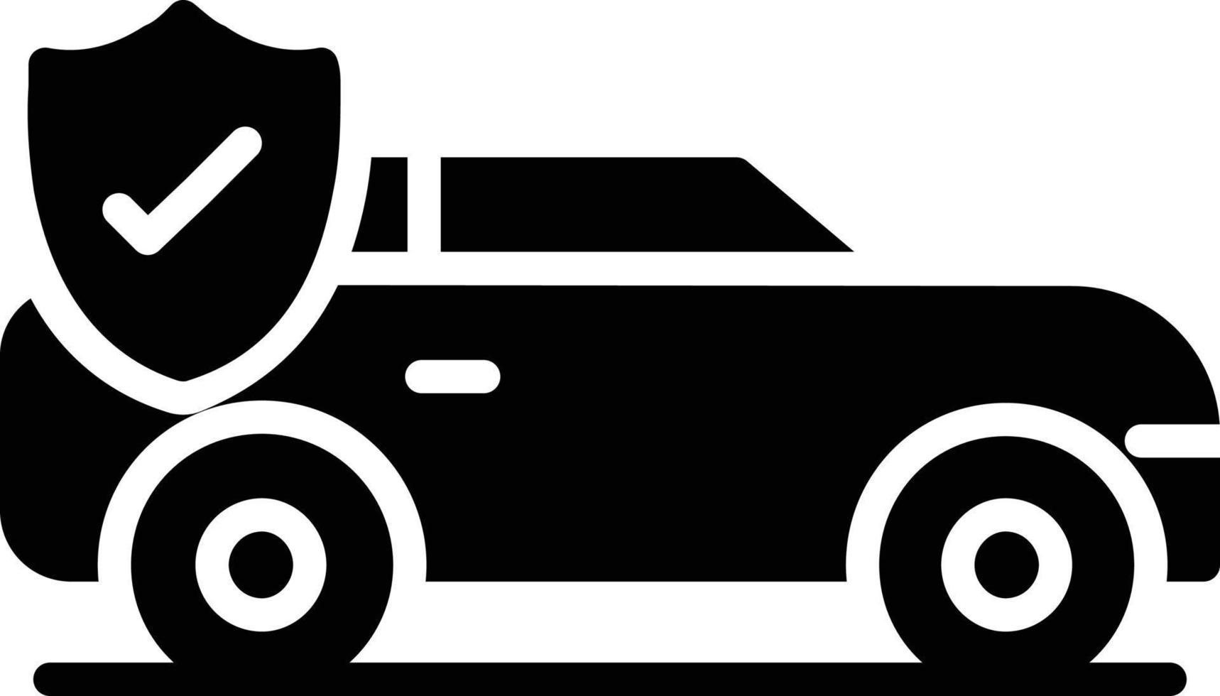 Car Insurance Glyph Icon vector