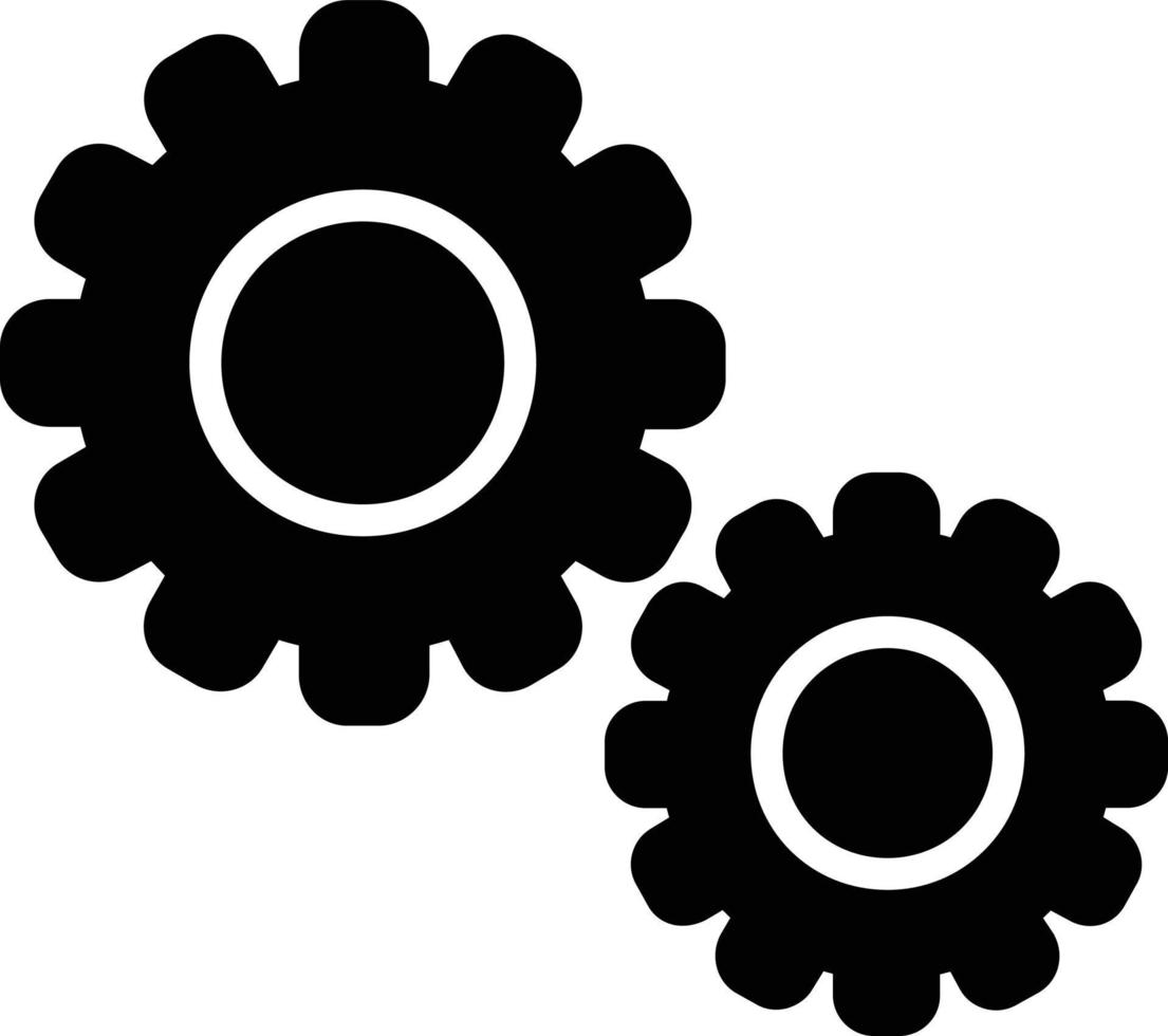 Gears Glyph Icon vector