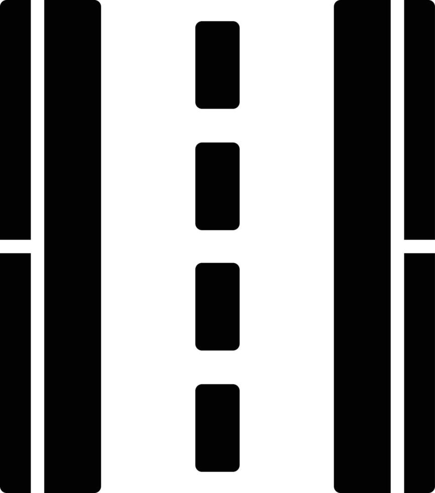 Road Glyph Icon vector