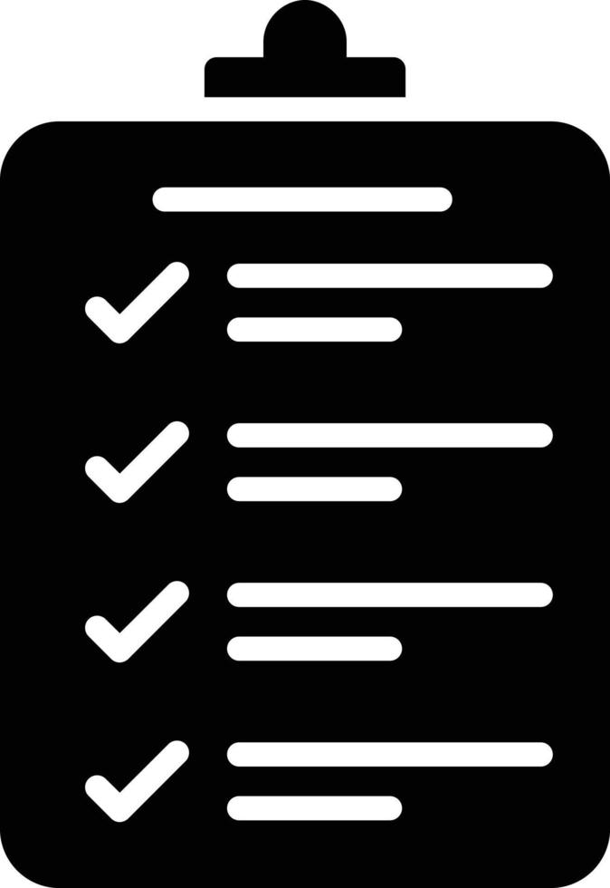 Clipboard Glyph Icon vector