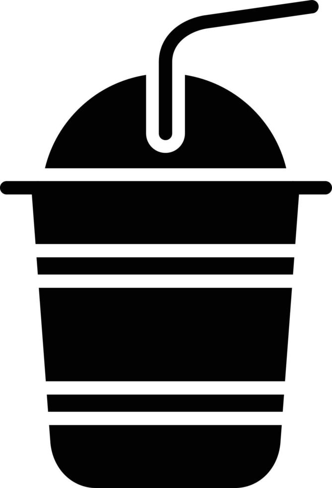 Cold Drink Glyph Icon vector