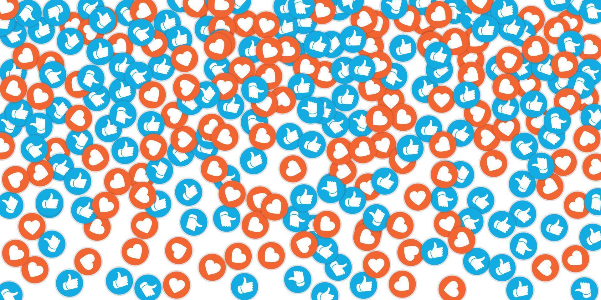 social media like background . Vector