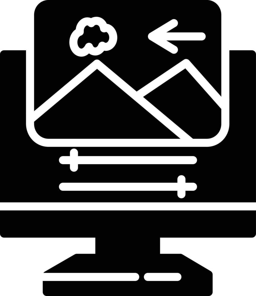Photo Editing Glyph Icon vector