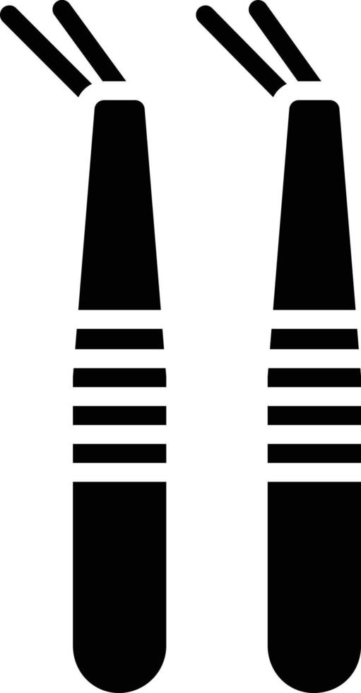 icono de glifo de herramienta dental vector