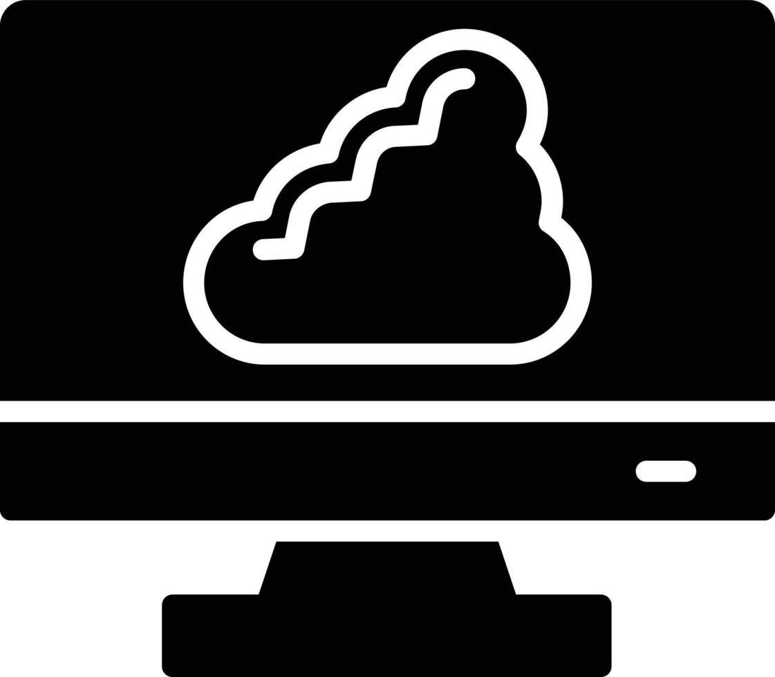 Cloud Glyph Icon vector