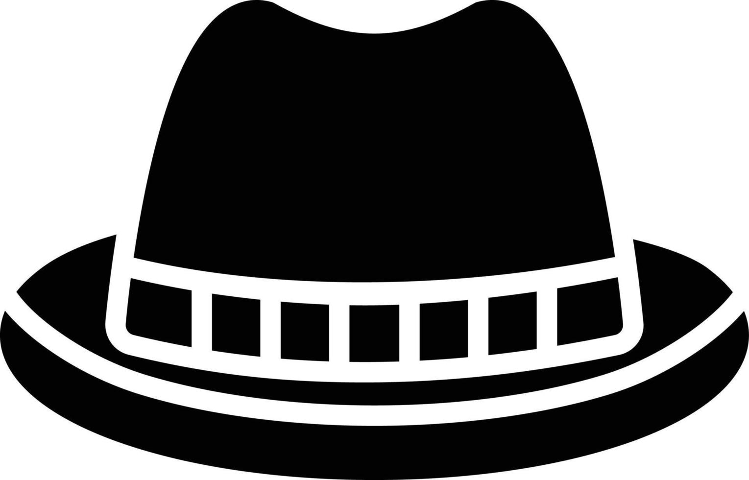 Fedora Glyph Icon vector