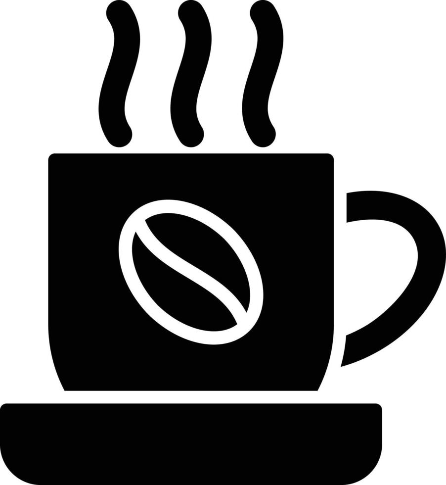 icono de glifo de café caliente vector