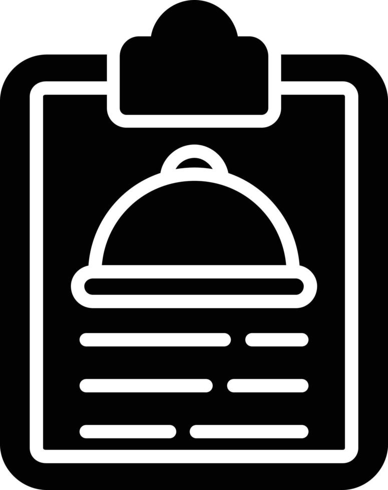 Food Menu Glyph Icon vector